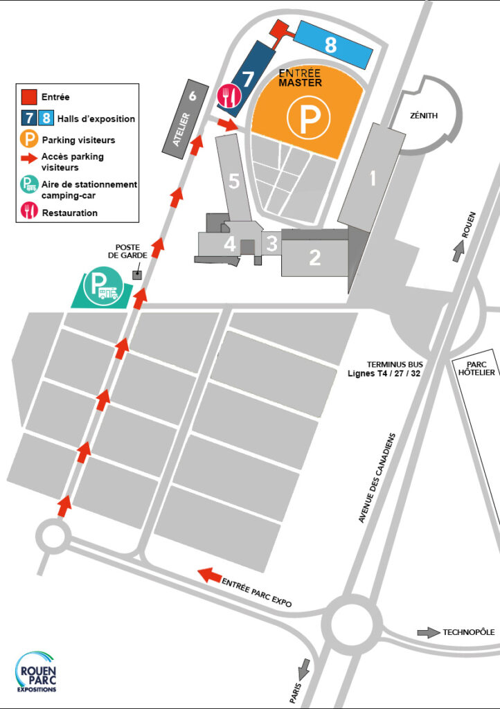 plan accès parking master camping car